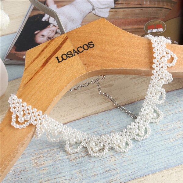 16 styles Imitation Pearl Brand Designer Bib Collar Choker Necklace Jewelry For Women Wedding Party