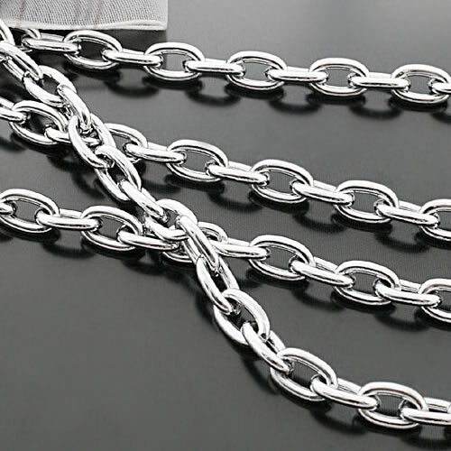 (16551-G)1 Meter Width 4.5MM 6MM 7MM Stainless Steel Color Iron Round Oval Shape Link Chains  Connect Chains