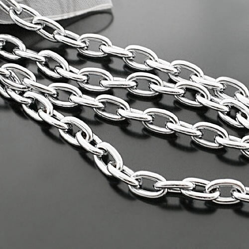 (16551-G)1 Meter Width 4.5MM 6MM 7MM Stainless Steel Color Iron Round Oval Shape Link Chains  Connect Chains