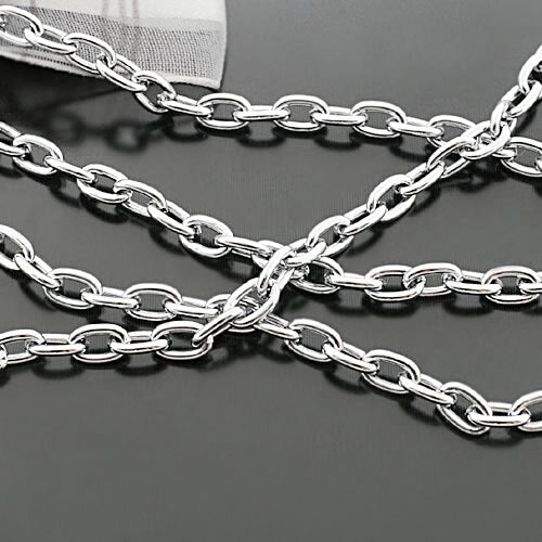 (16551-G)1 Meter Width 4.5MM 6MM 7MM Stainless Steel Color Iron Round Oval Shape Link Chains  Connect Chains