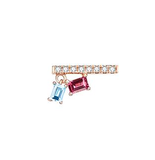 18K Pure Gold Earring Real AU 750 Solid Gold Earrings Nice Colorful Gems Upscale Trendy Classic Party Jewelry Hot Sell New 2020