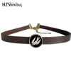 2021 Bioshock Infinite Necklace Bird Cage Choker With Pendant Glass Jewelry Leather Choker Necklace For Women