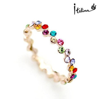 2020 New Sale Real Brand Rings for women Genuine austrian crystal Gold Color Fashion ring healthy #RG95241