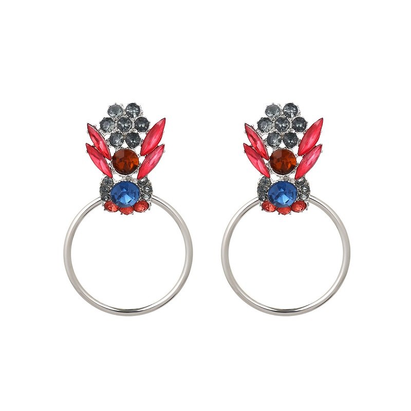 2020 Retro Fashion Simple Design Charm Women Crystal Stud Earrings Prom Party Luxury Fine Gifts Jewelry Accessories