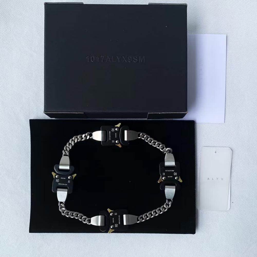 2021 ALYX CUBIX CHAIN NECKLACE Men Women Classic 1017 ALYX 9SM necklaces signature metal buckle stainless steel Colorfast