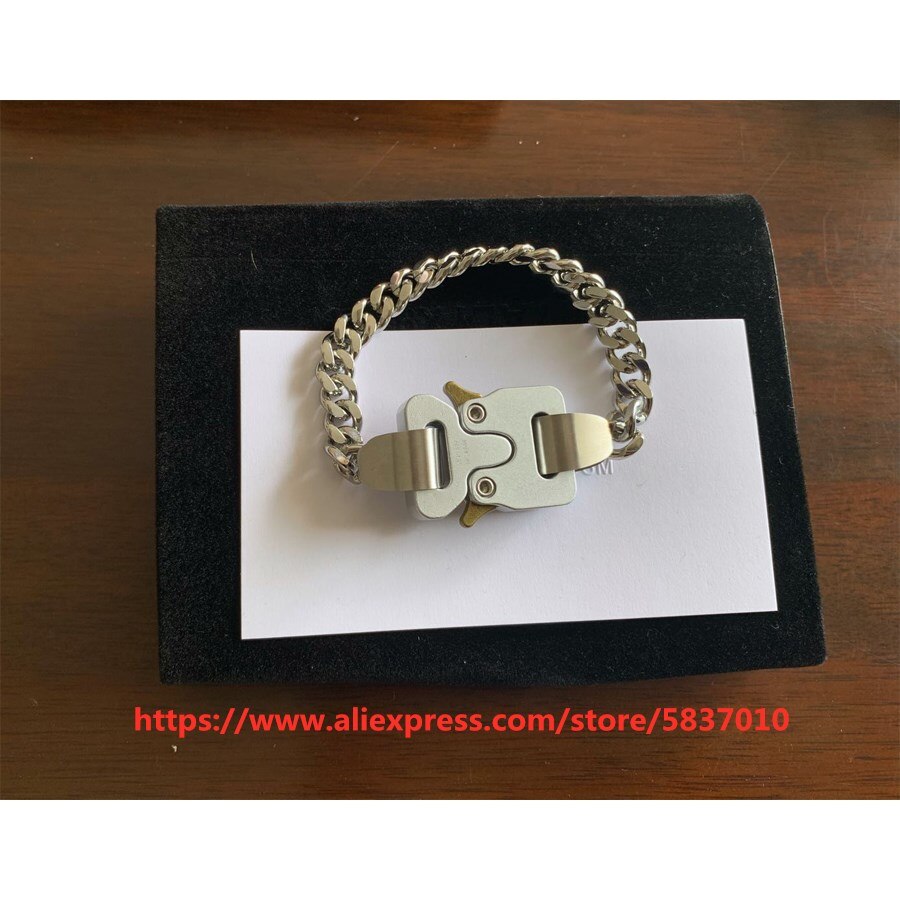 2021 ALYX CUBIX CHAIN NECKLACE Men Women Classic 1017 ALYX 9SM necklaces signature metal buckle stainless steel Colorfast