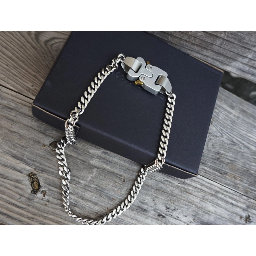 2021 ALYX CUBIX CHAIN NECKLACE Men Women Classic 1017 ALYX 9SM necklaces signature metal buckle stainless steel Colorfast