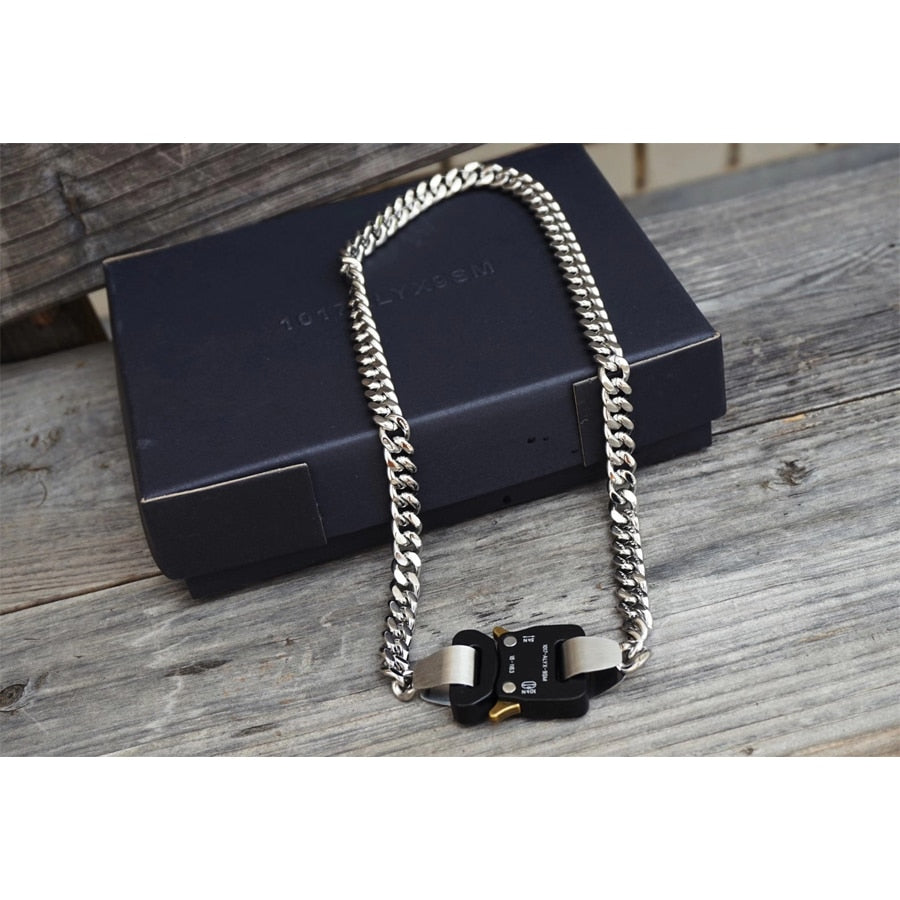 2021 ALYX CUBIX CHAIN NECKLACE Men Women Classic 1017 ALYX 9SM necklaces signature metal buckle stainless steel Colorfast