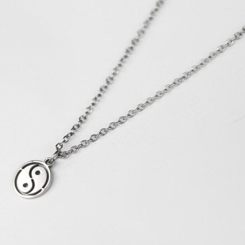 2021 Simple Yin Yang Pendant Necklace Men Stainless Steel Link Chain Men Necklace Jewelry Gift