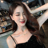 2022 Korea Design Jewelry Exquisite Copper Inlaid Zircon Butterfly Pendant Sexy Female Clavicle Necklace