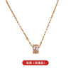 2022 Korean design jewelry titanium steel round zircon simple daily wild female clavicle necklace