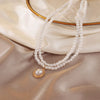 2022 Multi Layered Pearl Pendant Necklace Collar Choker Statement Necklace Women Wedding Party Jewelry Sweater Chain