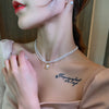 2022 Multi Layered Pearl Pendant Necklace Collar Choker Statement Necklace Women Wedding Party Jewelry Sweater Chain