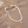 2022 Multi Layered Pearl Pendant Necklace Collar Choker Statement Necklace Women Wedding Party Jewelry Sweater Chain