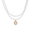 2022 Multi Layered Pearl Pendant Necklace Collar Choker Statement Necklace Women Wedding Party Jewelry Sweater Chain