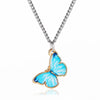 2022 Purple Blue Butterfly Pendant Necklace for Women Vintage Wedding Necklace Choker Jewelry Accessories
