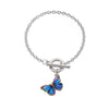 2022 Purple Blue Butterfly Pendant Necklace for Women Vintage Wedding Necklace Choker Jewelry Accessories