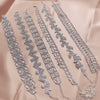 2021 Bohemia multi row Rhinestone Crystal Necklace Necklace bride wedding party  crystal clavicle chain necklace