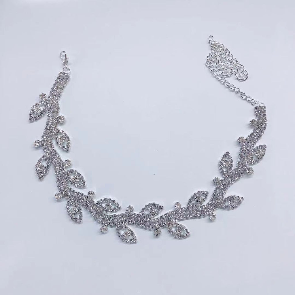 2021 Bohemia multi row Rhinestone Crystal Necklace Necklace bride wedding party  crystal clavicle chain necklace