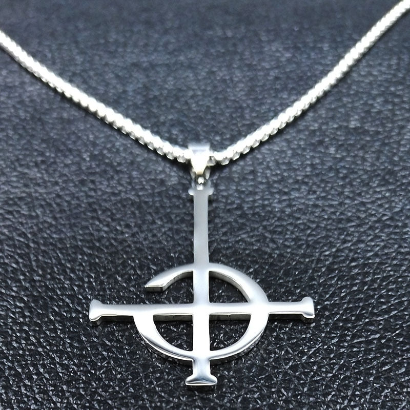2021 Ghost BC nameless Stainless Steel Necklace Ghoul band Pope emeritus symbol Mask grucifix Poster Necklaces Jewelry N643S03