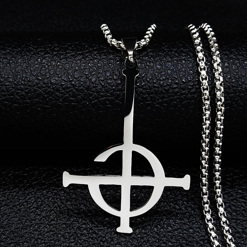 2021 Ghost BC nameless Stainless Steel Necklace Ghoul band Pope emeritus symbol Mask grucifix Poster Necklaces Jewelry N643S03