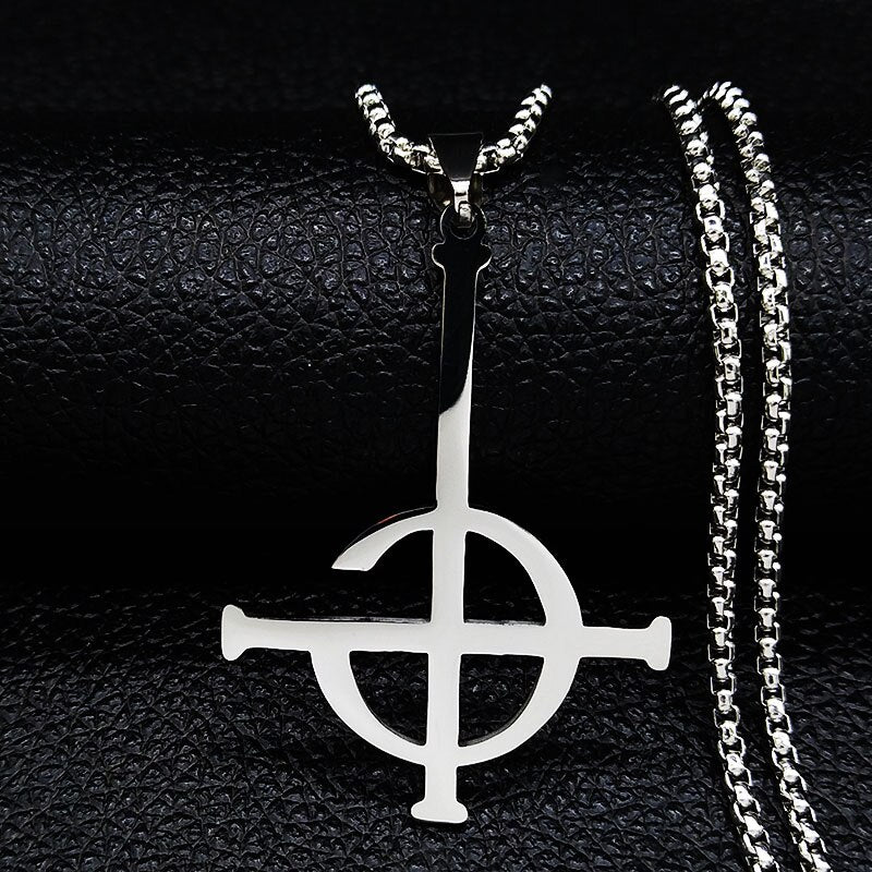 2021 Ghost BC nameless Stainless Steel Necklace Ghoul band Pope emeritus symbol Mask grucifix Poster Necklaces Jewelry N643S03