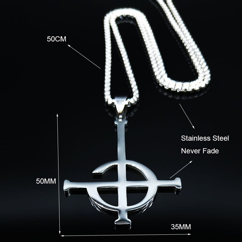 2021 Ghost BC nameless Stainless Steel Necklace Ghoul band Pope emeritus symbol Mask grucifix Poster Necklaces Jewelry N643S03