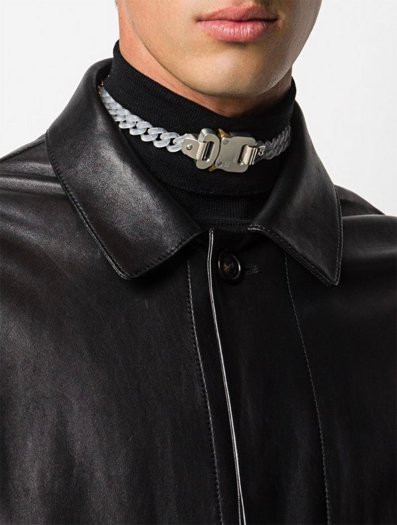 2021  1017 ALYX 9SM Punk Lock Lightning Hero Hip Hop Acrylic Metal Chain Splicing Necklace For Men Women Girls Party Jewelry