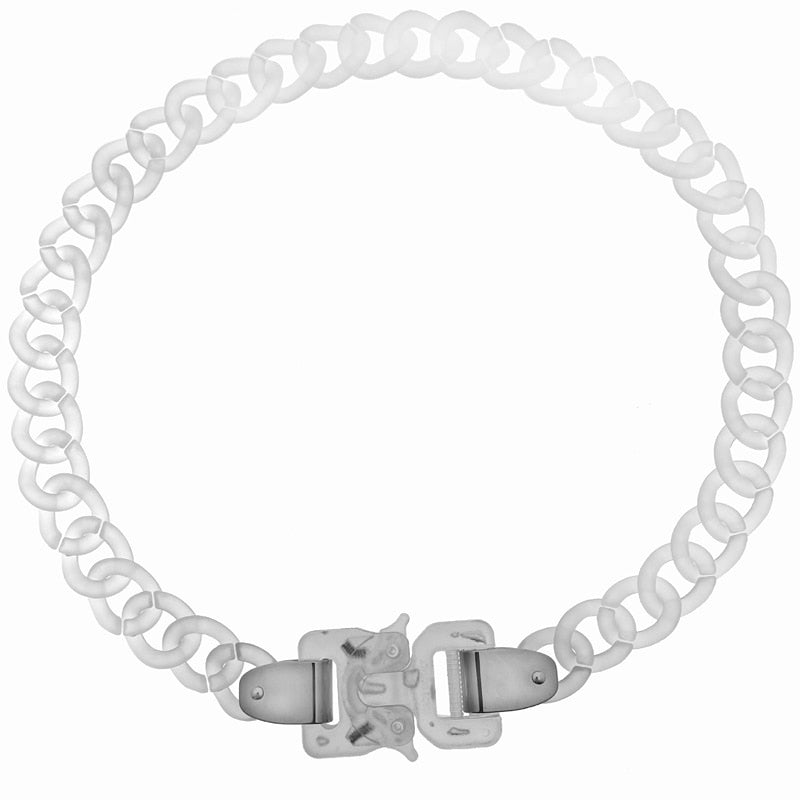 2021  1017 ALYX 9SM Punk Lock Lightning Hero Hip Hop Acrylic Metal Chain Splicing Necklace For Men Women Girls Party Jewelry