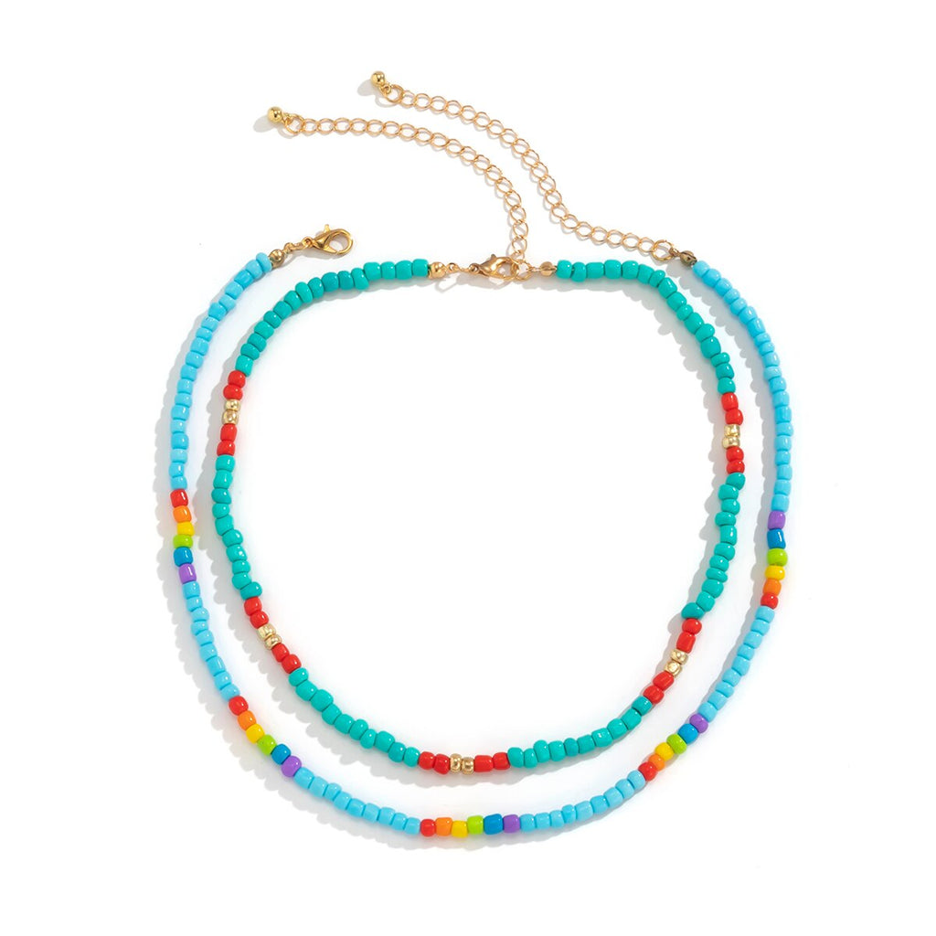 2022 Trend Colorful Seed Beads Short Clavicle Chain Choker Necklace For Women Men Collares Aesthetic Indie Jewelry