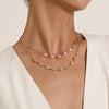 2022 Trendy Double Layer Pearl Necklace For Women Simple Clavicle Chain High Jewelry Choker Set Female Party Wedding Accessories