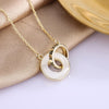 2022 14K Opal Necklace Women's Simple Design Korean Roman Letter Drop Glaze Clavicle Chain for Women Party Wedding
