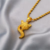 24K Yellow Gold GP Charm Necklaces For Women Fox Pendant & Necklace Chain Collier Femme Choker Wedding Jewelry Accessories Gifts