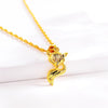 24K Yellow Gold GP Charm Necklaces For Women Fox Pendant & Necklace Chain Collier Femme Choker Wedding Jewelry Accessories Gifts