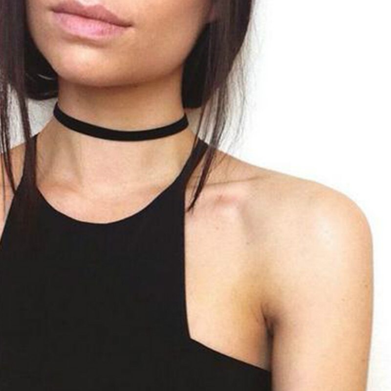 2PCS/lot Cute Girls Punk Black Velvet Necklace For Women Korea Style Gothic Choker Necklaces Female Jewelry Wedding Party Gift