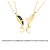 2Pcs Magnetic Dolphin Love Hug Couple Necklace For Women Men Lovers Sweet Promise Wedding Party Jewelry Valentine's Day Gift