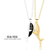 2Pcs Magnetic Dolphin Love Hug Couple Necklace For Women Men Lovers Sweet Promise Wedding Party Jewelry Valentine's Day Gift