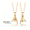 2Pcs Magnetic Dolphin Love Hug Couple Necklace For Women Men Lovers Sweet Promise Wedding Party Jewelry Valentine's Day Gift