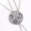 3 Piece Set Sun Moon Star Pendant Necklace Friend Bff Friendship Couple Necklace Jewelry