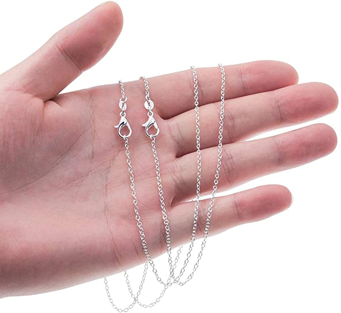30PCS 925 stamped silver 1MM fine chains necklaces for women men  designer jewelry set party wedding gifts