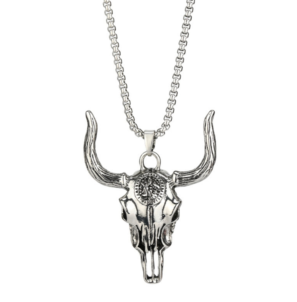 316L Stainless Steel Wild Bull Head Skull Cool Street