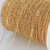(4295)2Meter width:1.5MM 2MM 24K Champagne Gold Color Brass Flat Oval Chains Necklace Chains  Jewelry Accessories