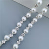 45cm/Lot Pearl Crystal Chain Manual Rhinestones Trim Ribbon Metal Chain Decoration Collar Wedding Dress Clothing Bag Accessories