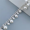 45cm/Lot Pearl Crystal Chain Manual Rhinestones Trim Ribbon Metal Chain Decoration Collar Wedding Dress Clothing Bag Accessories