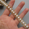 45cm/Lot Pearl Crystal Chain Manual Rhinestones Trim Ribbon Metal Chain Decoration Collar Wedding Dress Clothing Bag Accessories