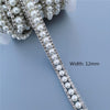 45cm/Lot Pearl Crystal Chain Manual Rhinestones Trim Ribbon Metal Chain Decoration Collar Wedding Dress Clothing Bag Accessories