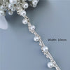 45cm/Lot Pearl Crystal Chain Manual Rhinestones Trim Ribbon Metal Chain Decoration Collar Wedding Dress Clothing Bag Accessories