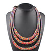 8 Colors Most Popular Women Jewelry Accessories Multi Layer Winding Chain Beads Bib Choker Statement Neccklace for Wedding Party