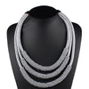 8 Colors Most Popular Women Jewelry Accessories Multi Layer Winding Chain Beads Bib Choker Statement Neccklace for Wedding Party