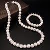 8mm-9mm Wedding Bridal Jewelry 2016 100% Natural Real White Freshwater Pearl Beads Charms Necklace Statement Pearls Jewelry